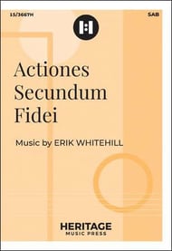 Actiones Secundum Fidei SAB choral sheet music cover Thumbnail